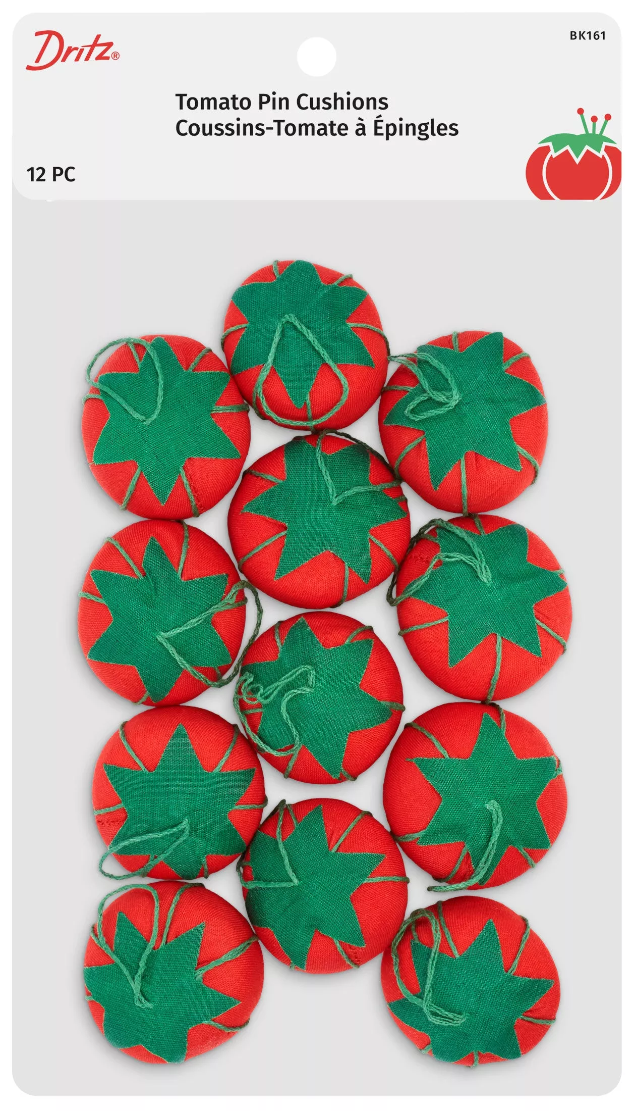 1″ Tiny Tomato Pin Cushions, 12 pc