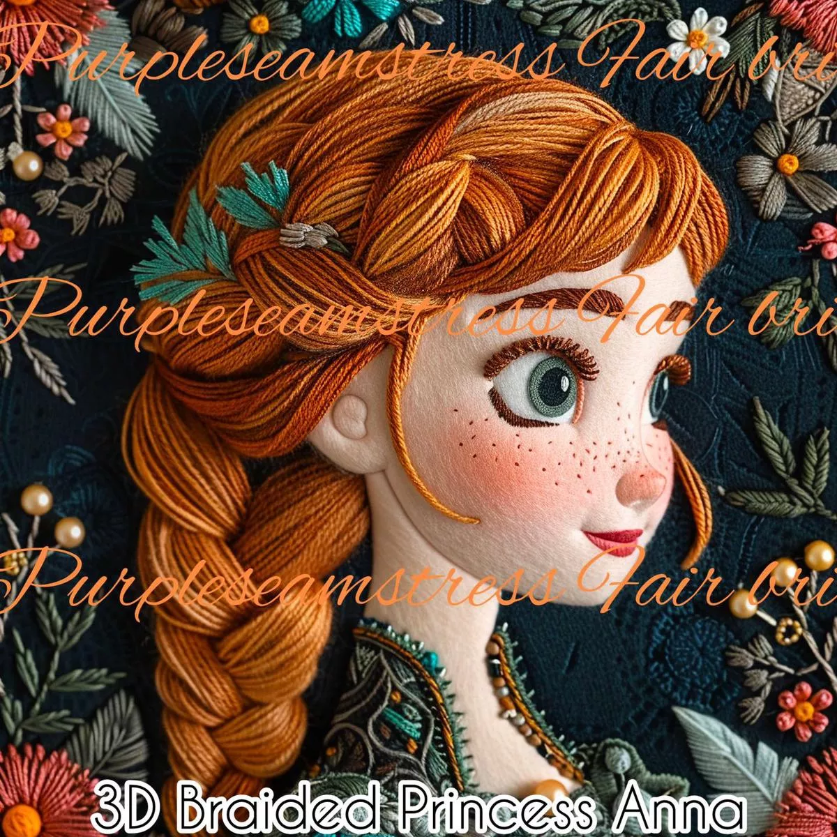 3D Braided Princess AnnaFabric