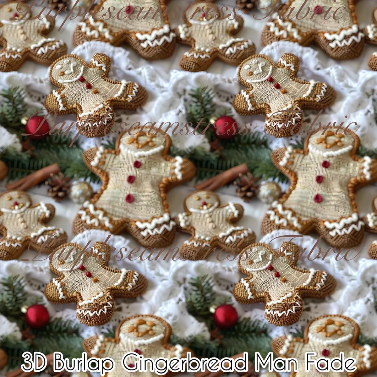 3D Burlap Gingerbread Man FadeF…