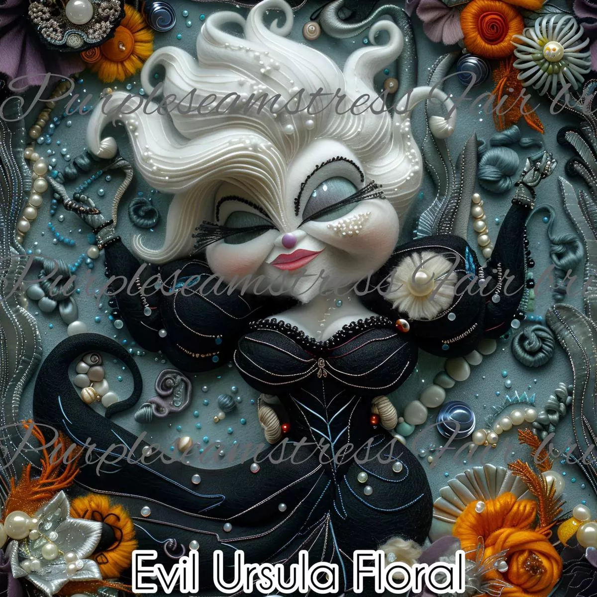 3D Evil Ursula FloralFabric