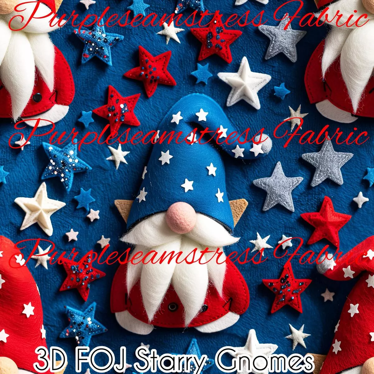 3D FOJ Starry GnomesFabric