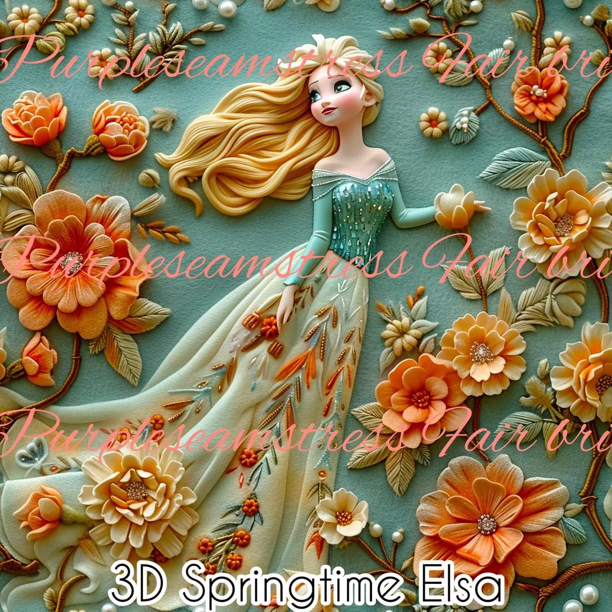3D Springtime ElsaFabric