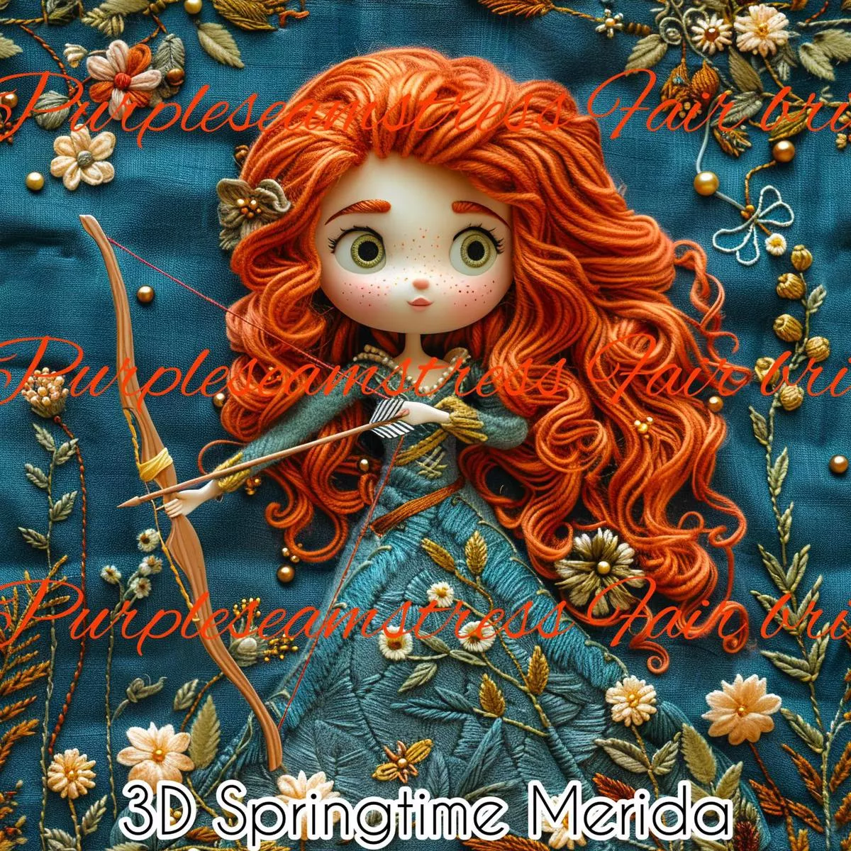 3D Springtime MeridaFabric