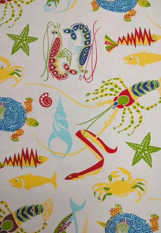 6 Yards ~ Covington Fish Tale Fabric in Multi