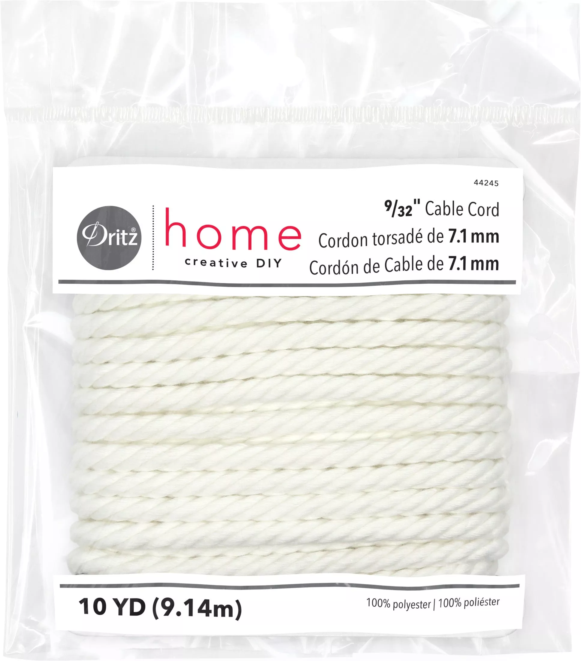 9/32″ Cable Cord, White