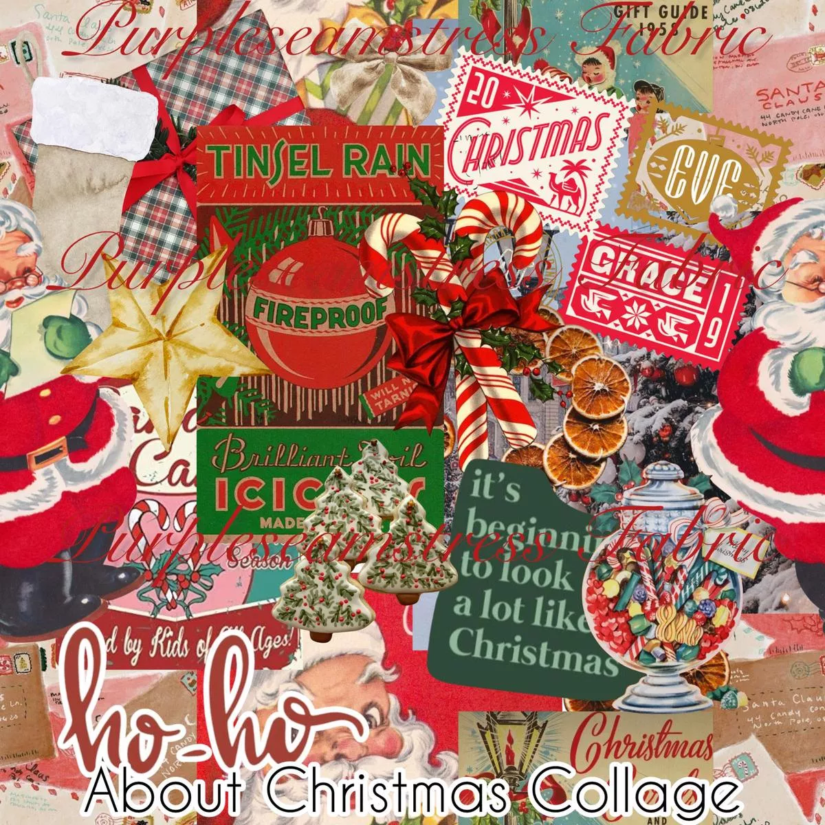 About Christmas CollageFabric
