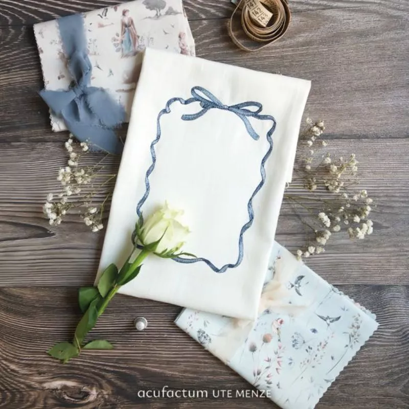 Acufactum MACHINE EMBROIDERY FILE – Large Rectangular Bow Frame