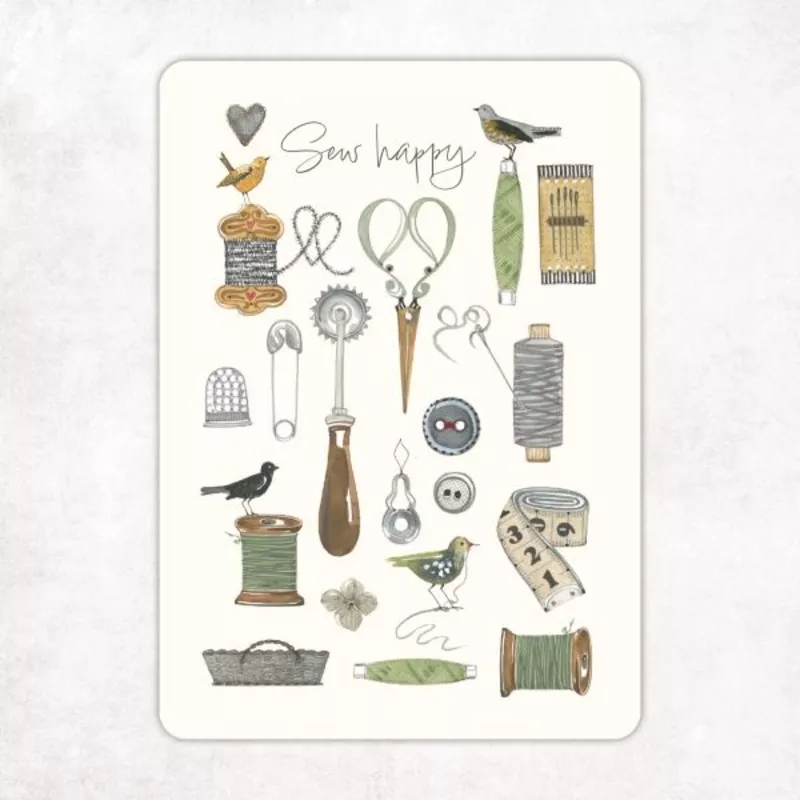 Acufactum Postcard “Sew Happy”