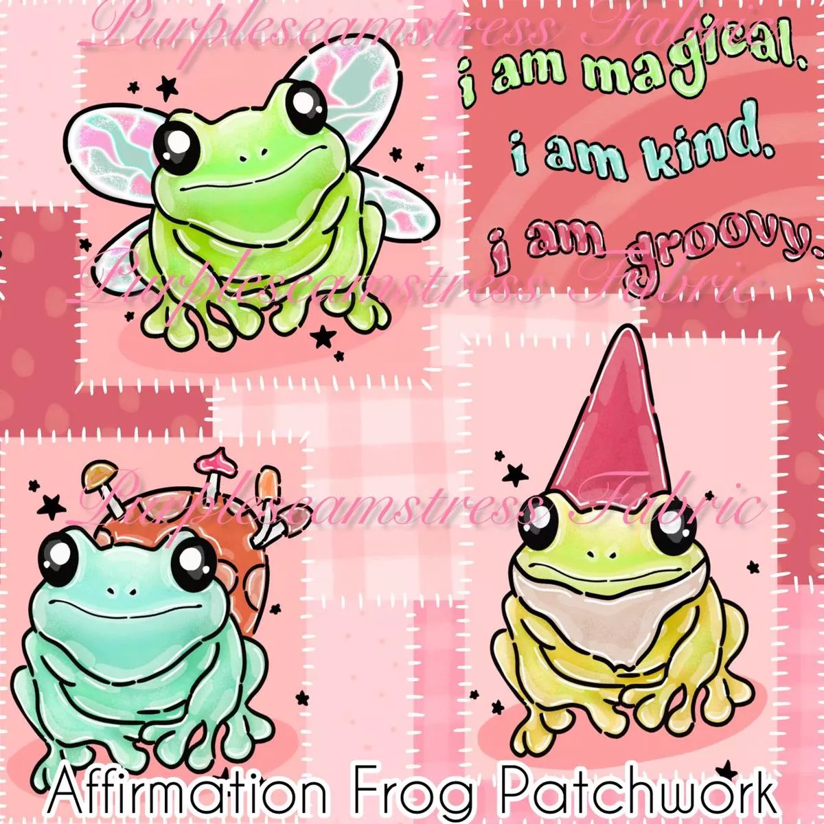 Affirmation Frog PatchworkFabri…