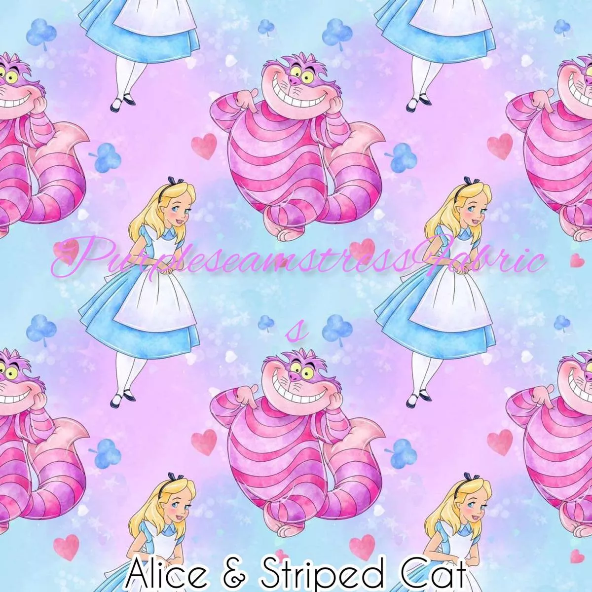Alice & Striped CatFabric