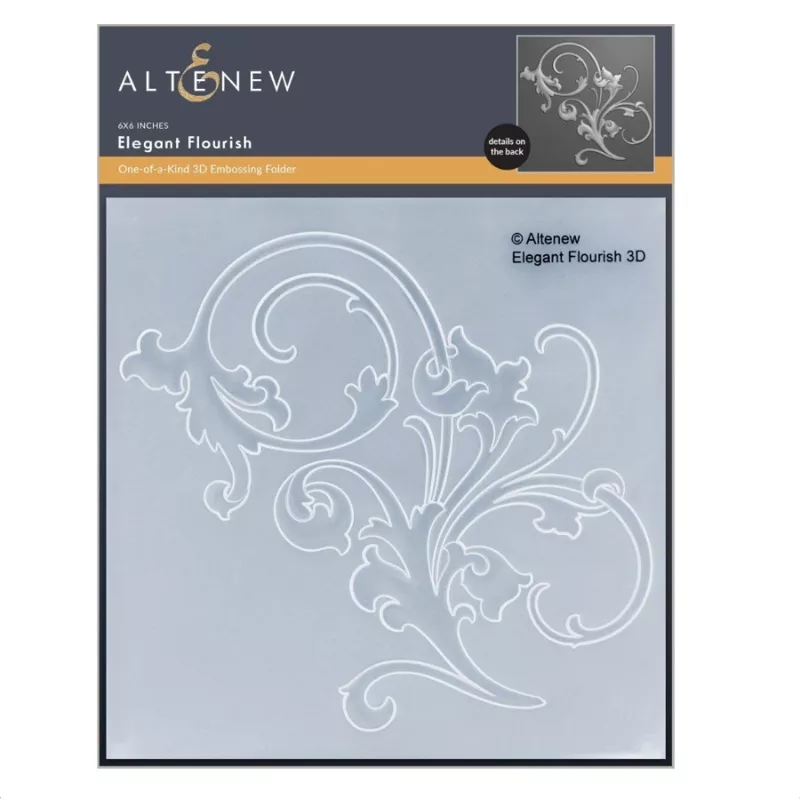 Altenew Elegant Flourish 3D Embossing Folder alt10721