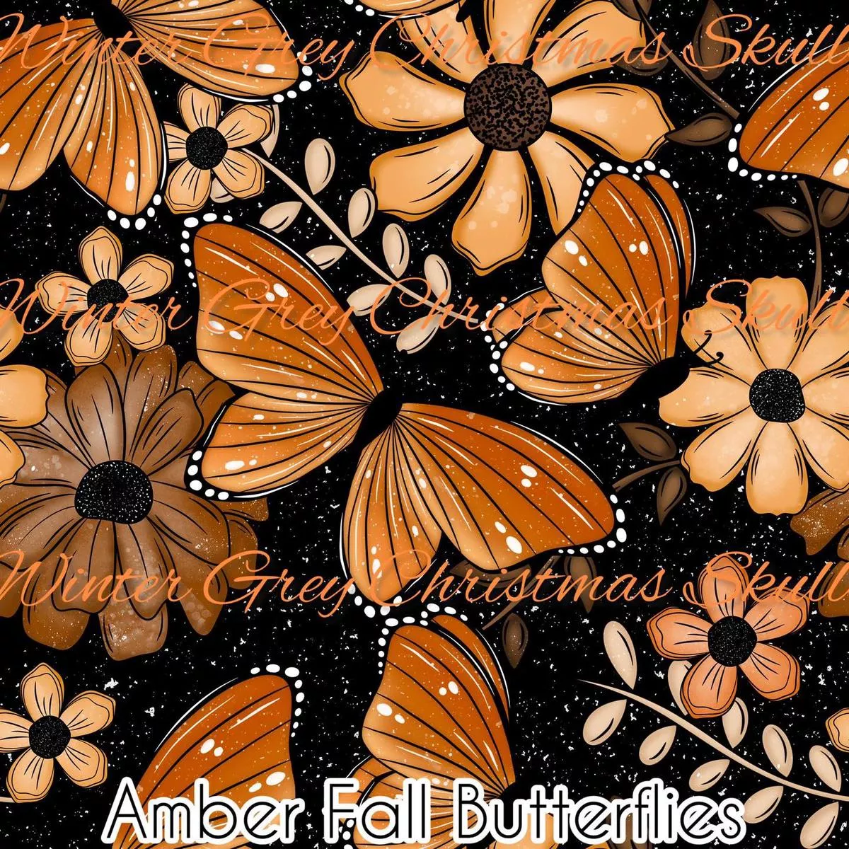 Amber Fall ButterfliesFabric