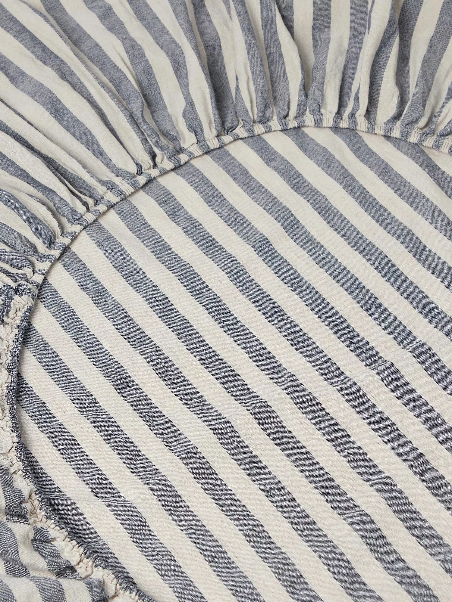 Atlantic Pembroke Stripe Linen Blend Fitted Sheet