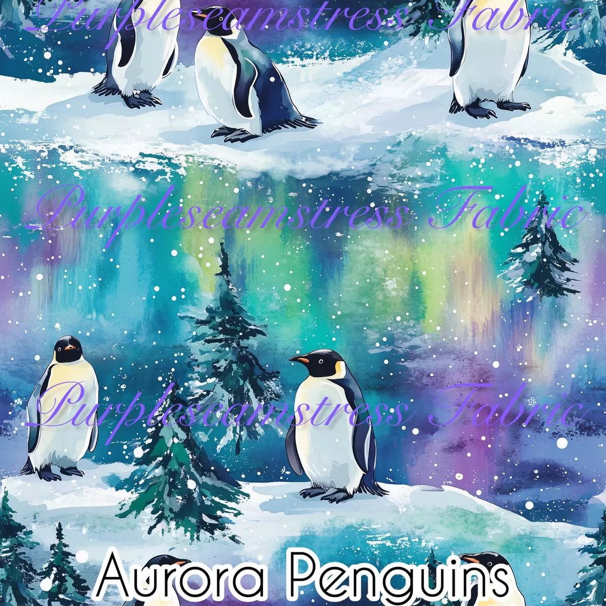 Aurora PenguinsFabric