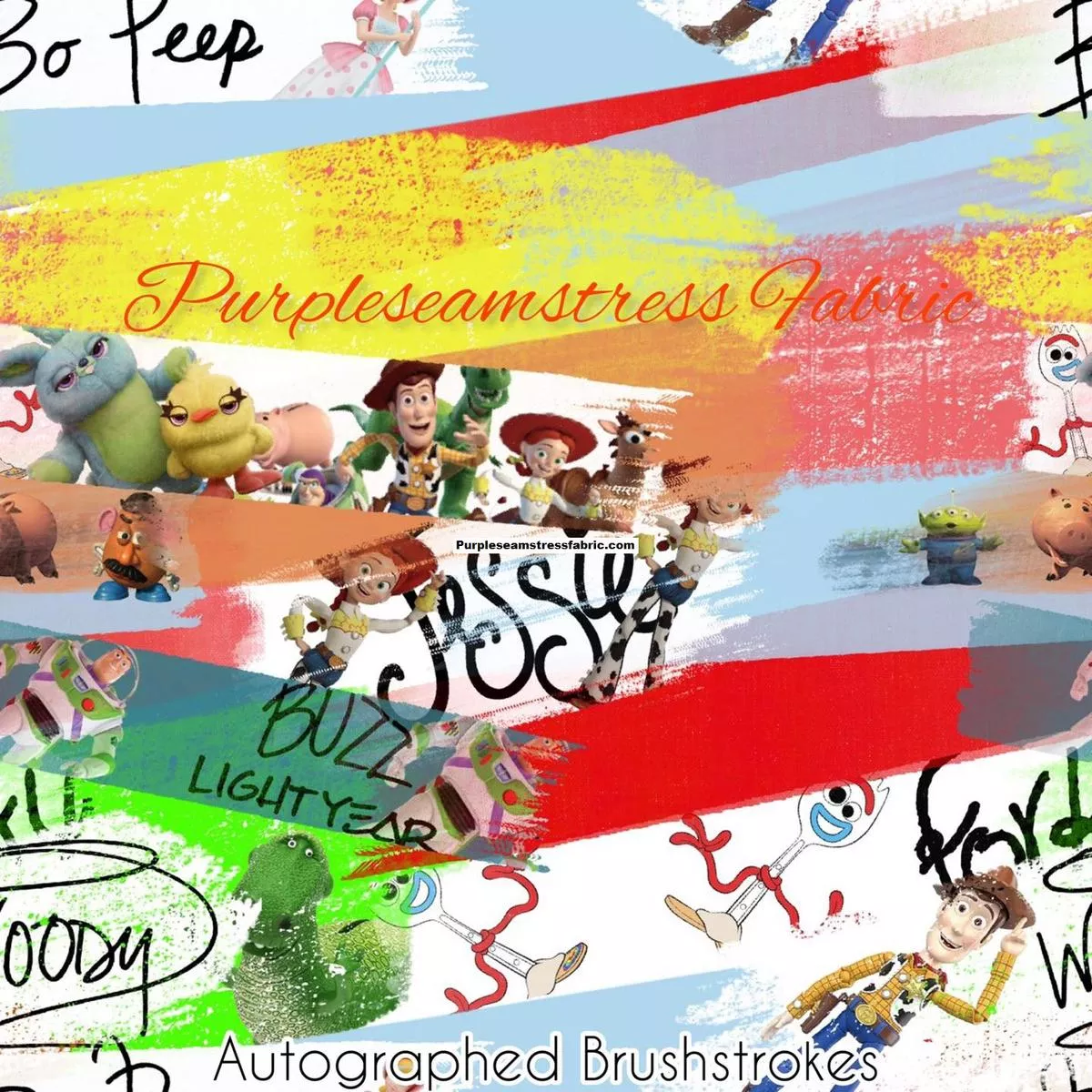 Autographed BrushstokesFabric