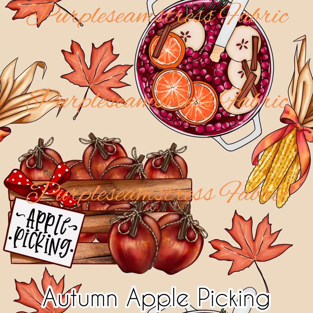 Autumn Apple PickingFabric