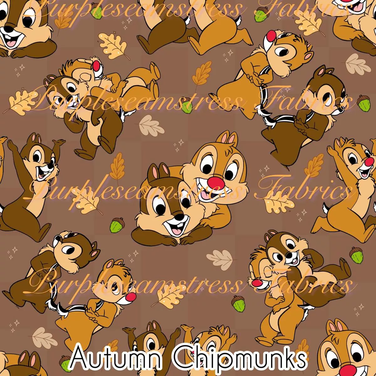Autumn ChipmunksFabric