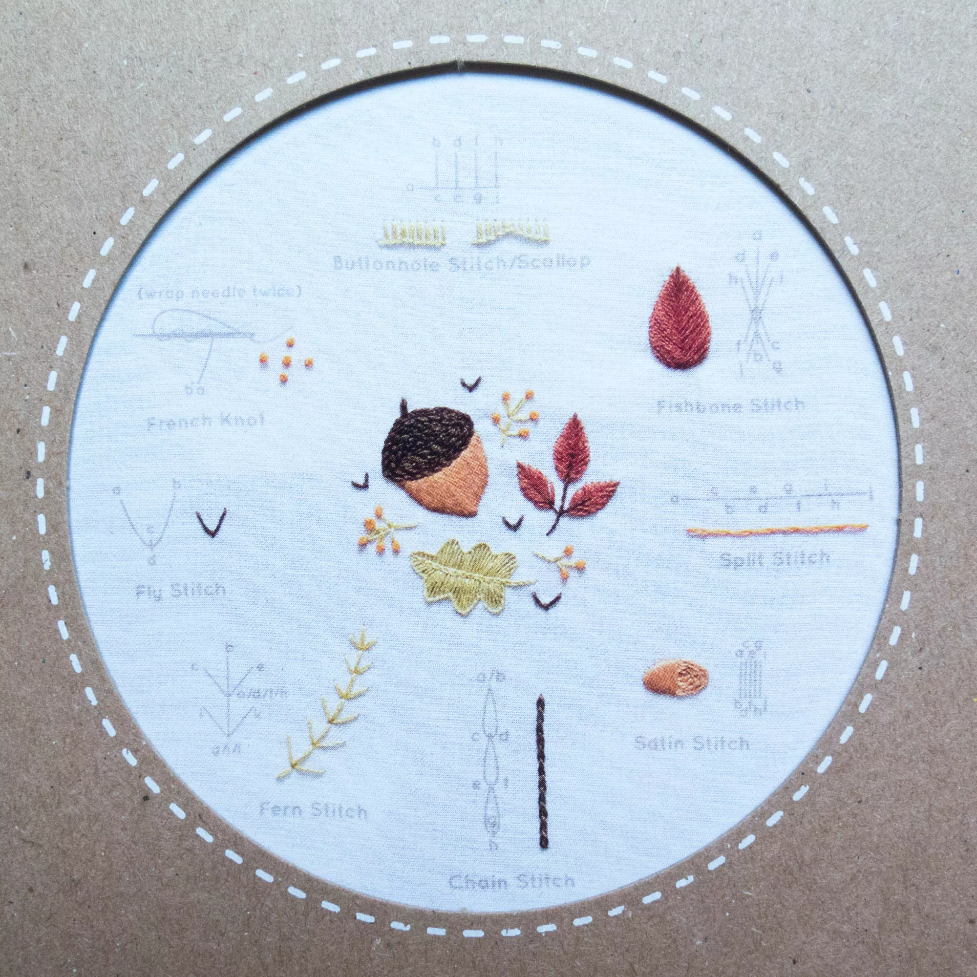 Autumn Embroidery Sampler workshop