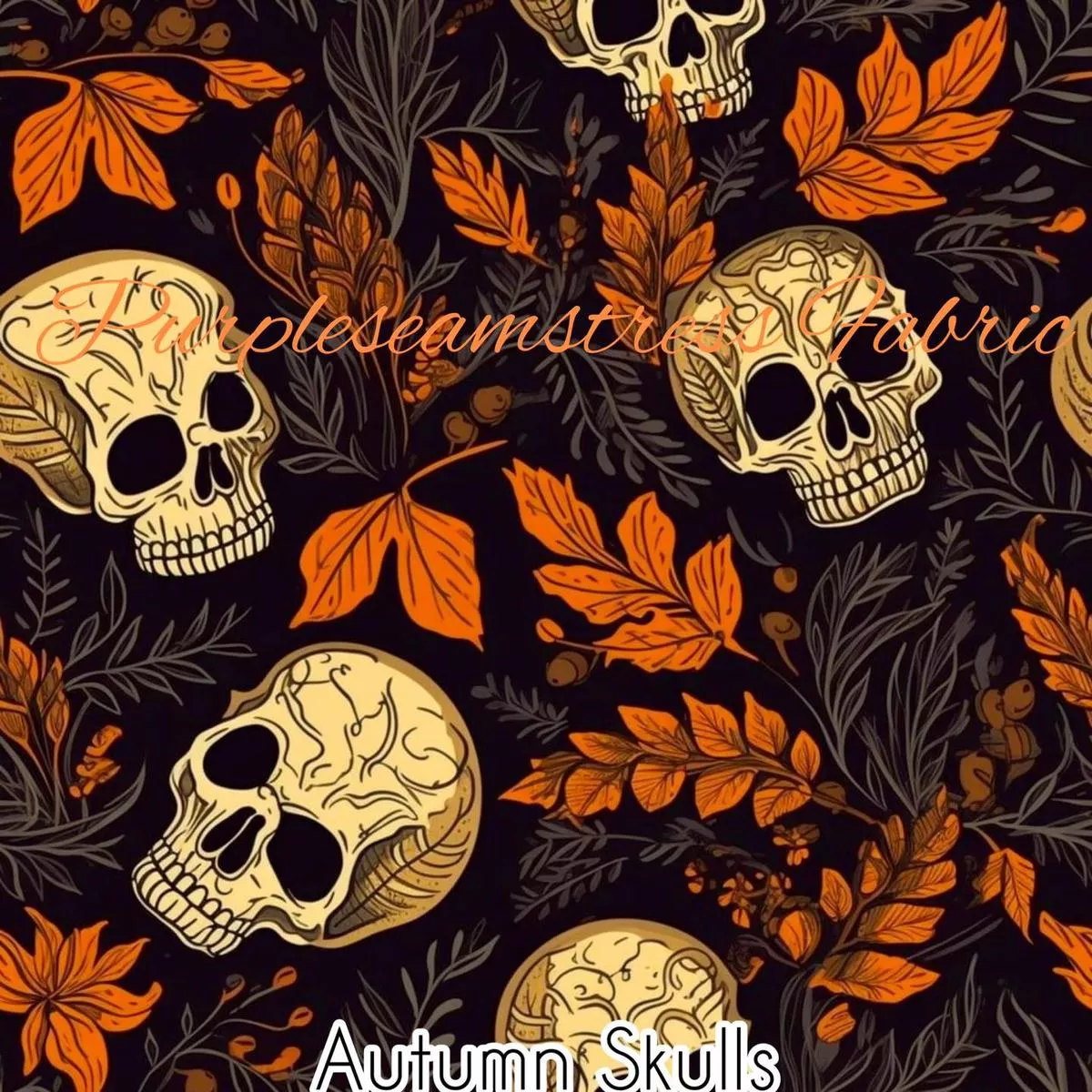 Autumn SkullsFabric