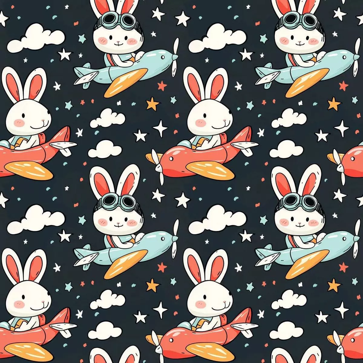 Aviator BunniesFabric