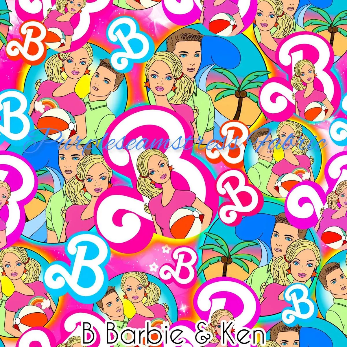 B Barbie & KenFabric