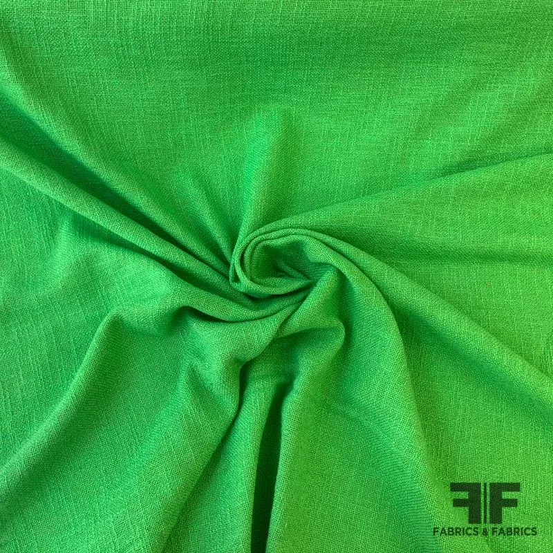 Basketweave Linen – Lime Green