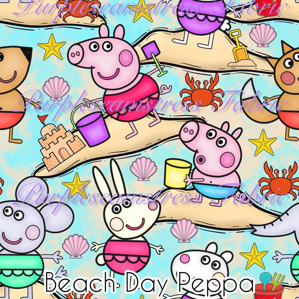 Beach Day PeppaFabric