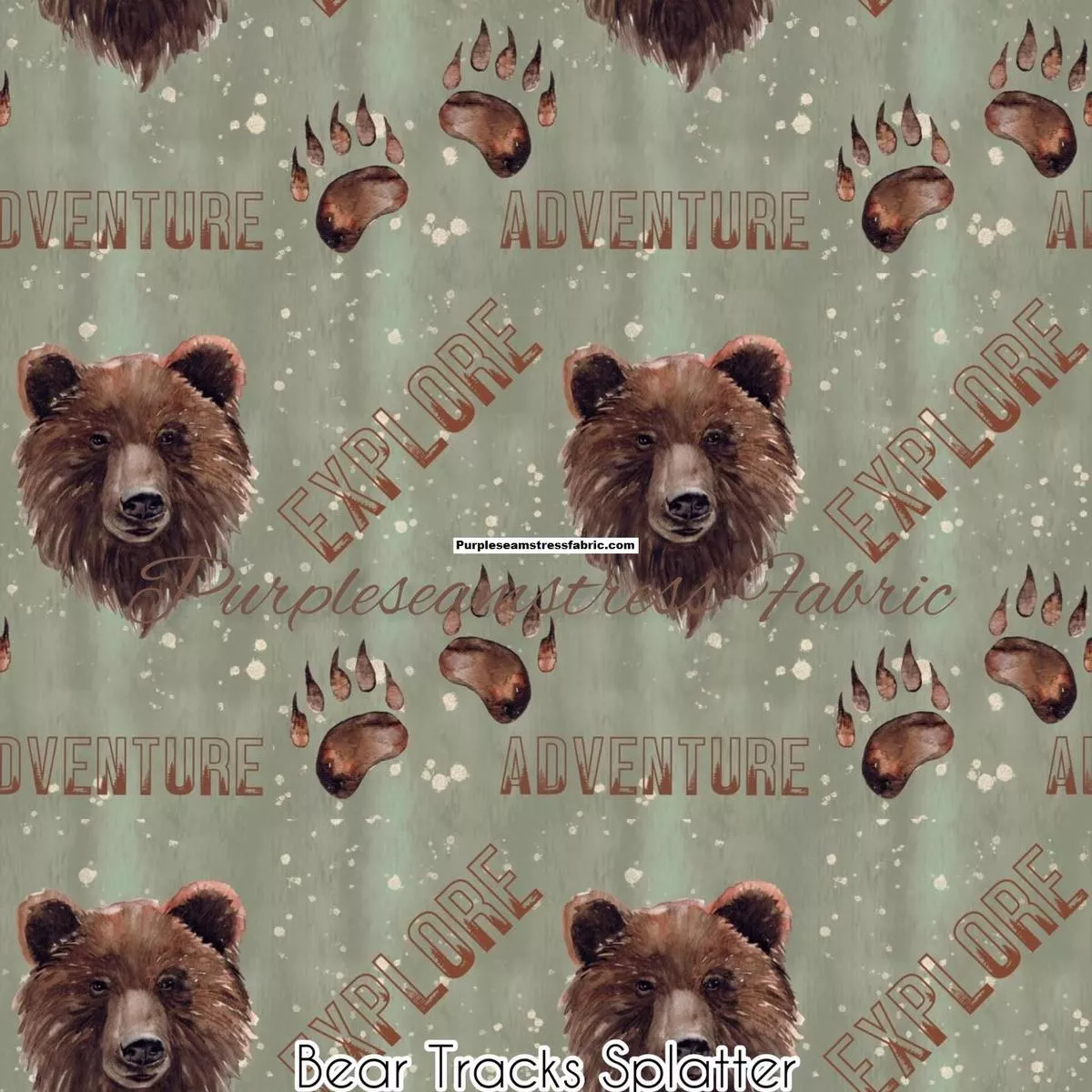 Bear Tracks SplatterFabric