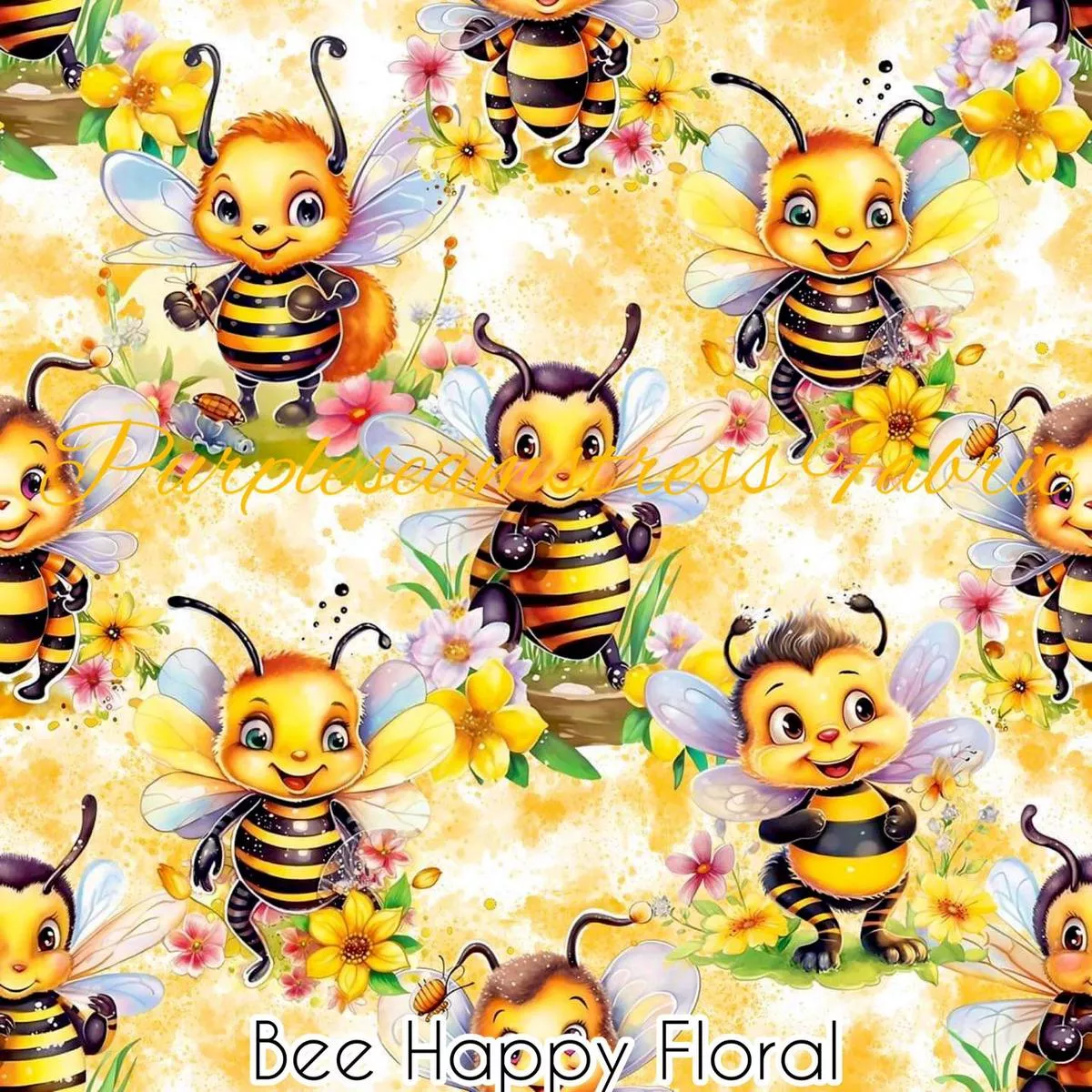 Bee Happy FloralFabric