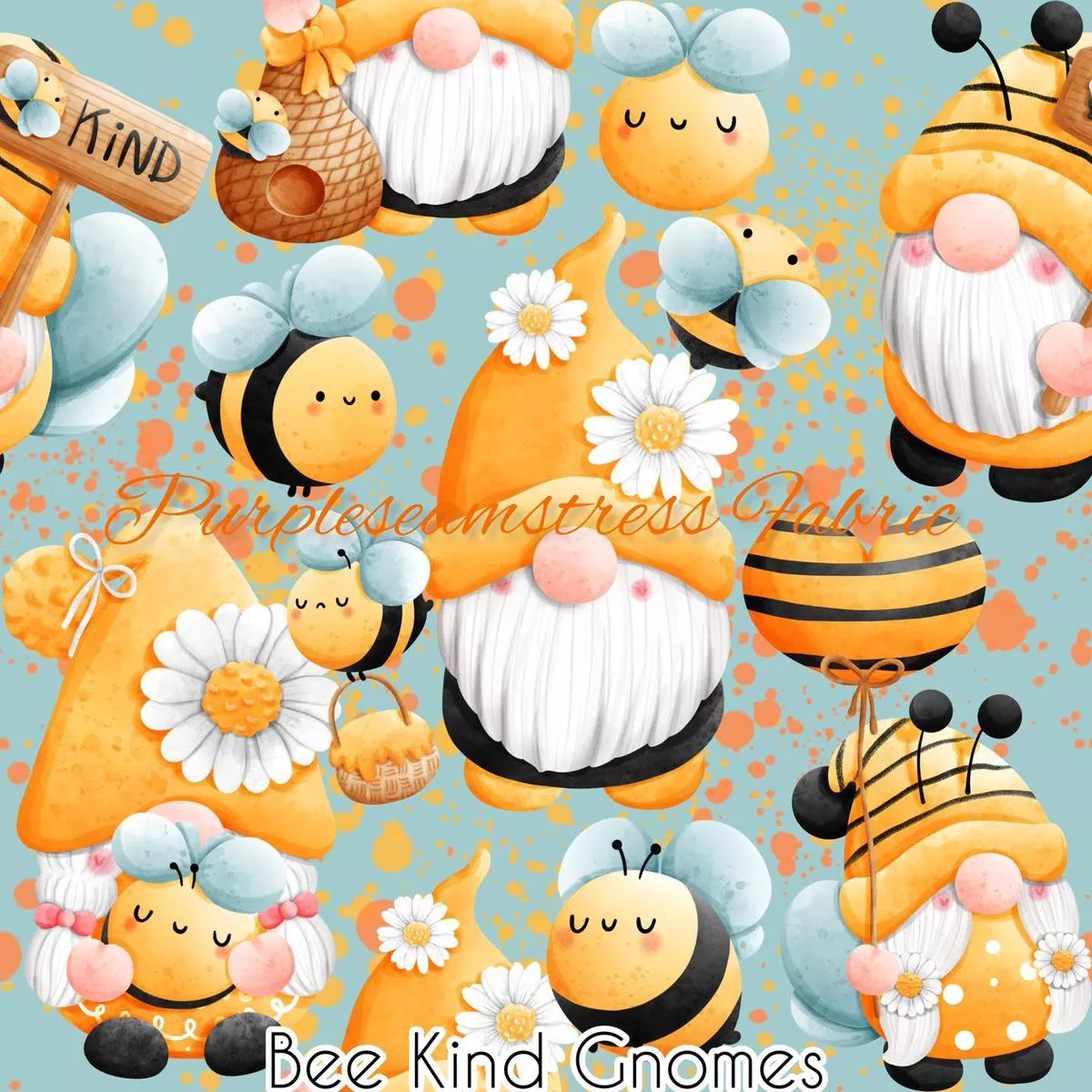 Bee Kind GnomesFabric