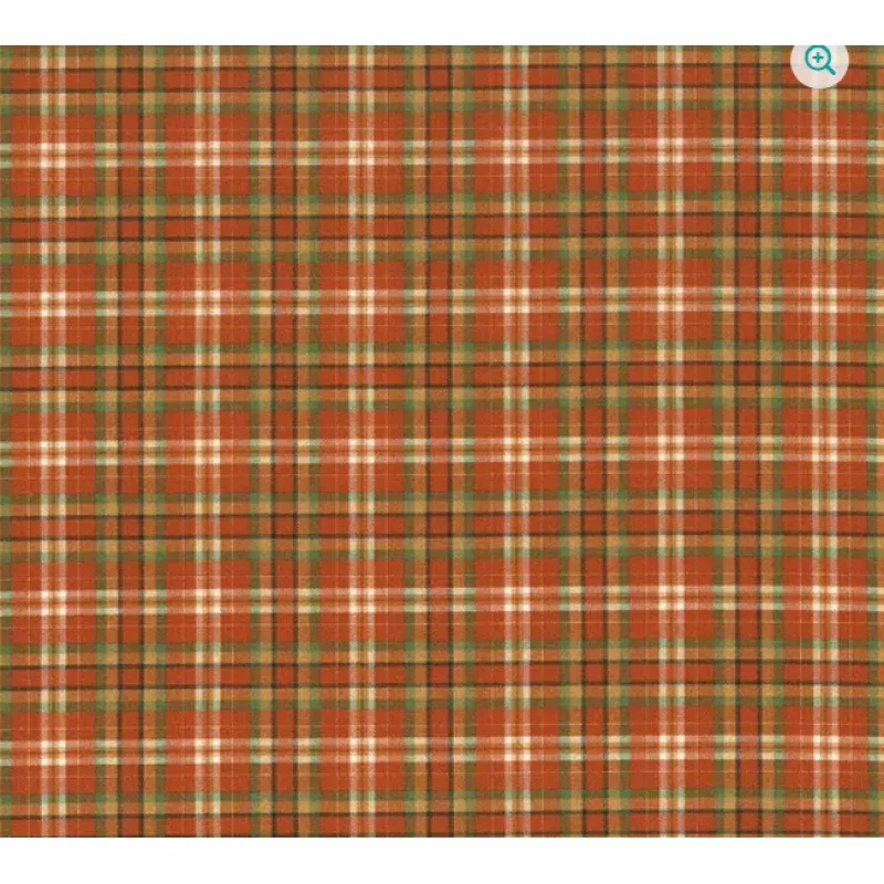 Benartex – Touchdown – Plaid – Rust/Green – 1/2 YARD CUT