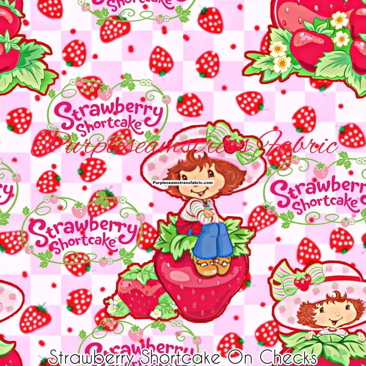 Berry Cake On ChecksFabric
