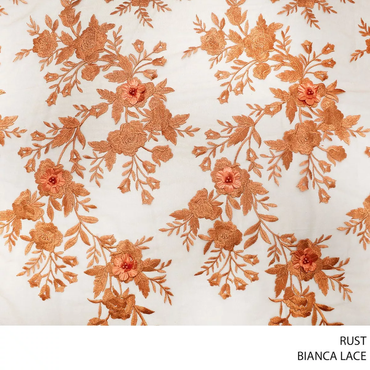BIANCA FABRIC 140CM RUST ROLL ROLL 001