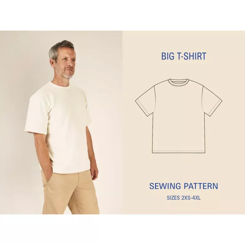 Big T-shirt sewing pattern|PDF&Printed