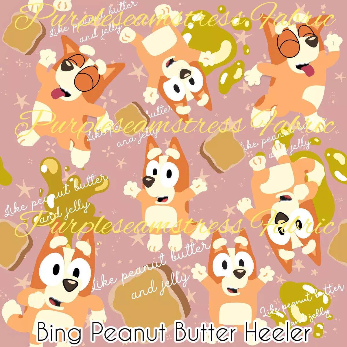 Bing Peanut Butter HeelerFabric