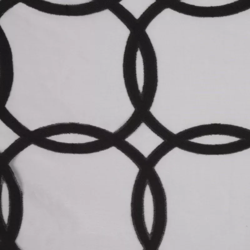 Black 40350 Geometric Sheer
