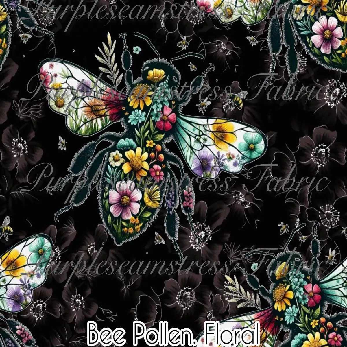 Black Bee Pollen FloralFabric