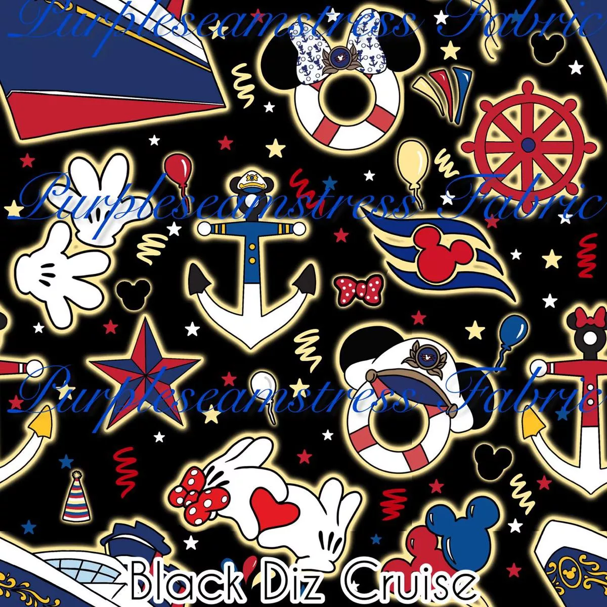 Black Diz CruiseFabric