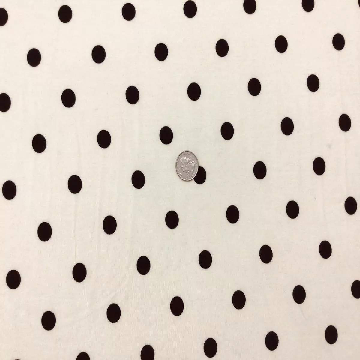 Black Dots on Ivory BambooFabric