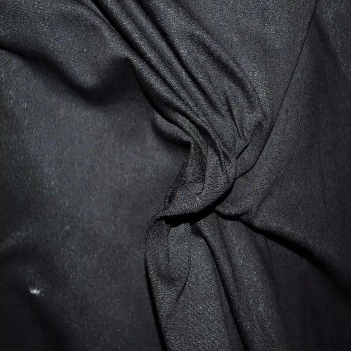 Black double brushed poly spandexFabric