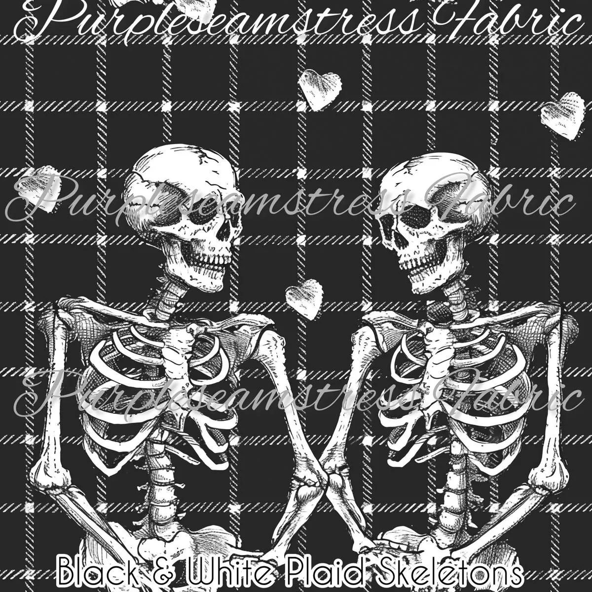 Black & White Plaid Skeletons …