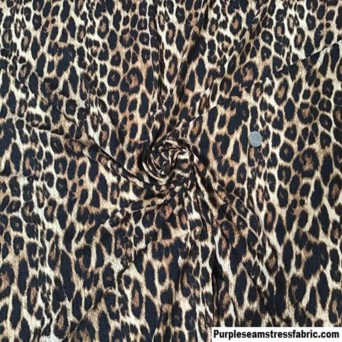 BlackBrown Leopard Spots on Beige Waff…