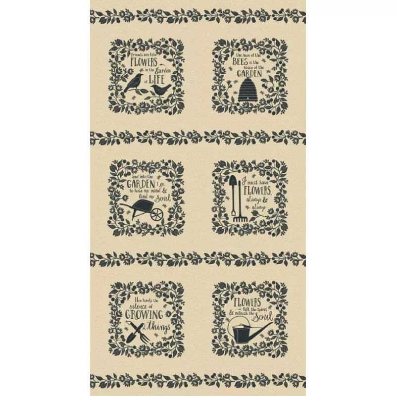 Bloom and Grow Linen Panel