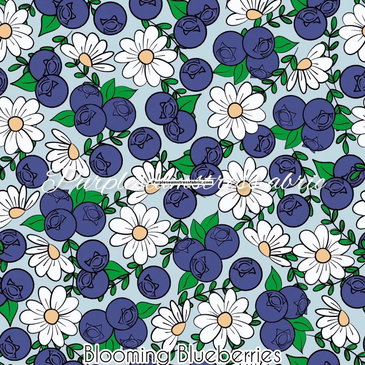 Blooming BlueberriesFabric