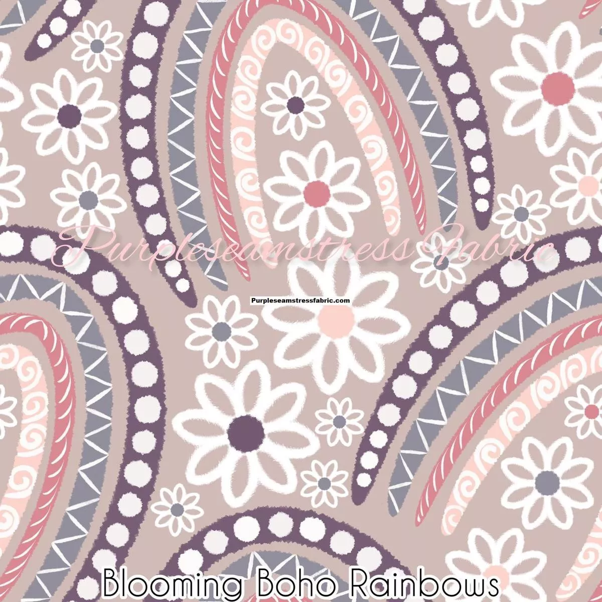 Blooming Boho RainbowsFabric