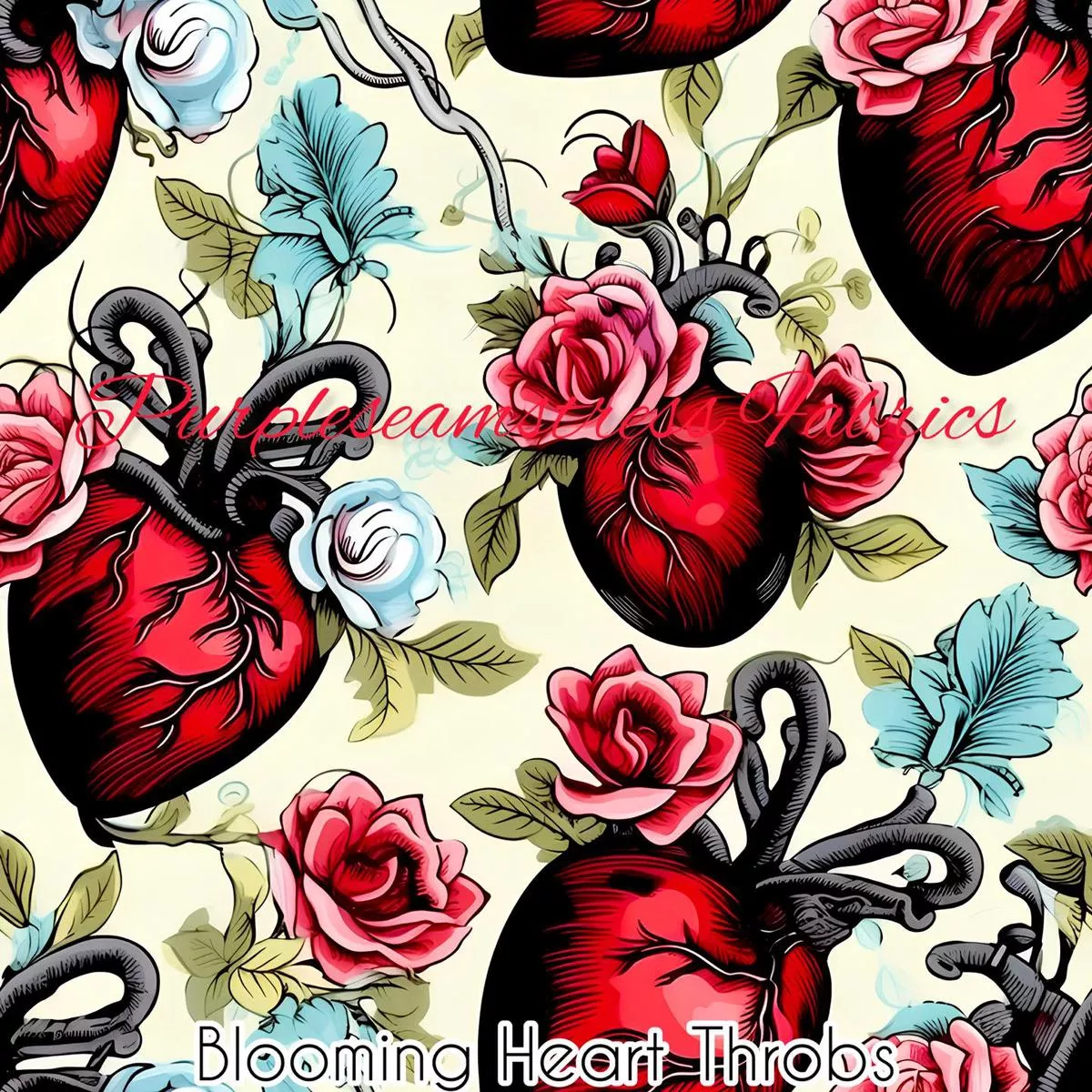 Blooming Heart ThrobsFabric