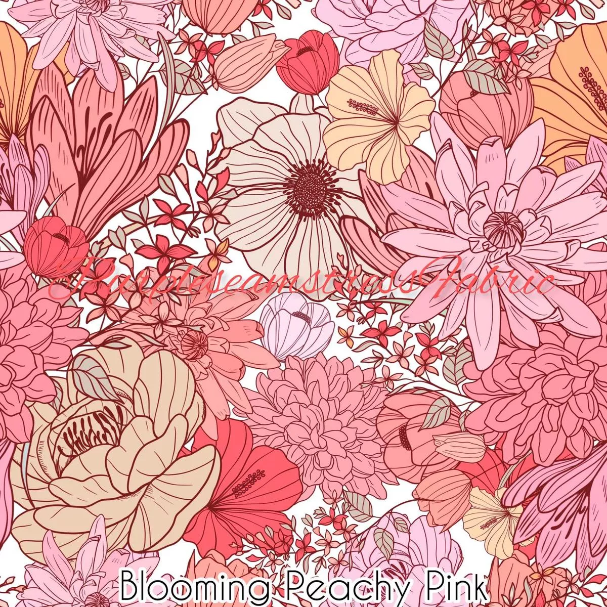 Blooming Peachy PinkFabric