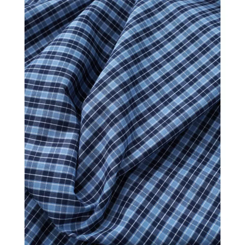 Blue 90s Plaid Cotton