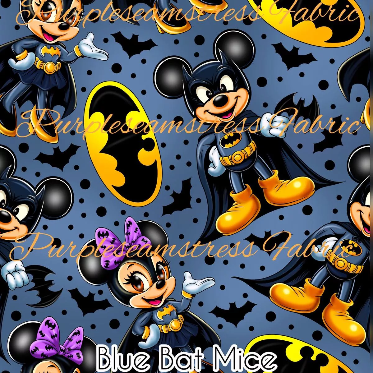 Blue Bat MiceFabric