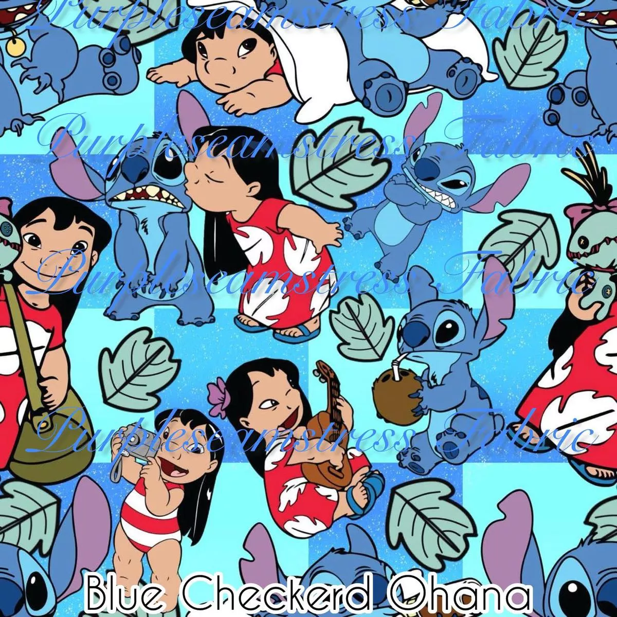 Blue Checkered OhanaFabric